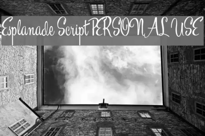 Esplanade Script PERSONAL USE Font examples