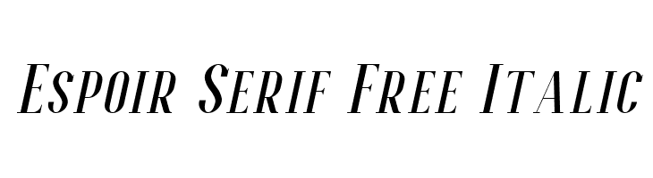 Espoir Serif Free Italic  Descarca Fonturi Gratis