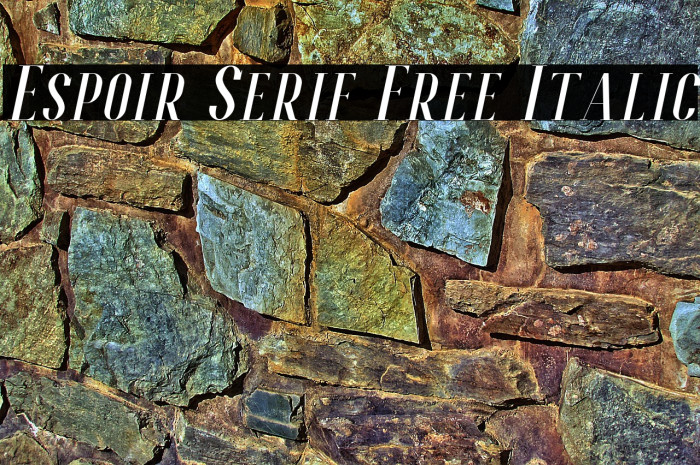 Espoir Serif Free Italic Example 3
