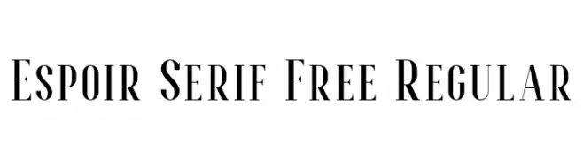 Espoir Serif Free Regular  नि: शुल्क फ़ॉन्ट्स डाउनलोड