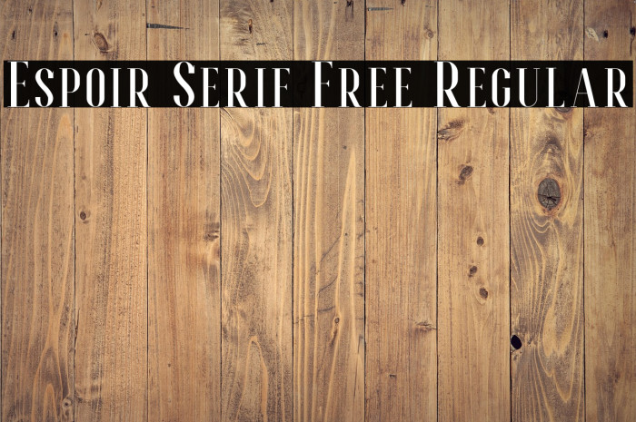 Espoir Serif Free Regular Example 3
