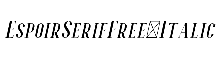 EspoirSerifFree-Italic  les polices de caractères gratuit tlcharger