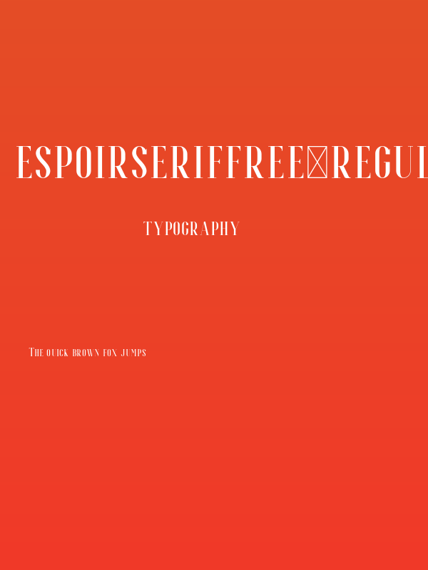 EspoirSerifFree-Regular Poster