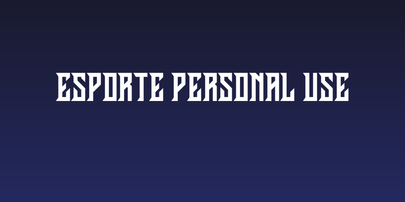 Esporte Personal Use Social Header