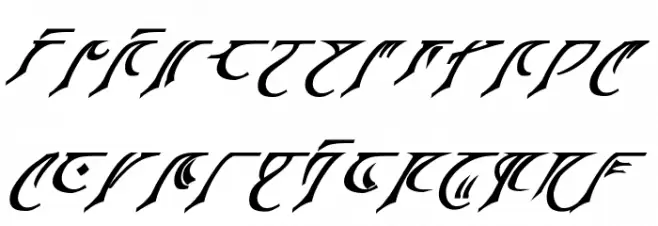 Espruar Bold Italic 字体 大写
