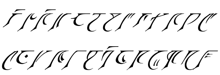 Espruar Italic Font LOWERCASE
