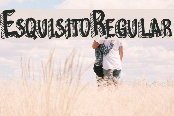 EsquisitoRegular Font examples