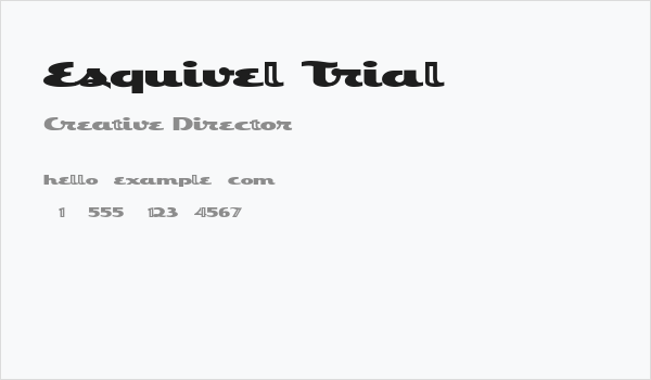 Esquivel Trial Business Card