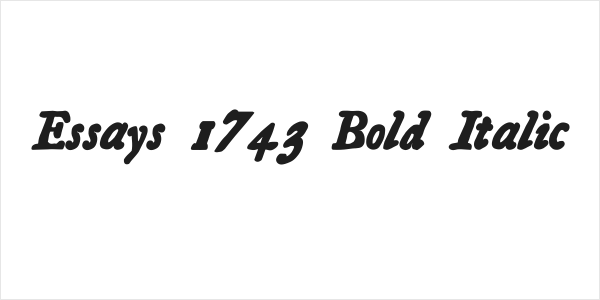 Essays 1743 Bold Italic Logo