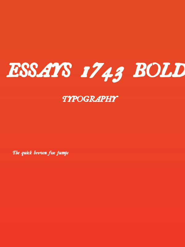 Essays 1743 Bold Italic Poster