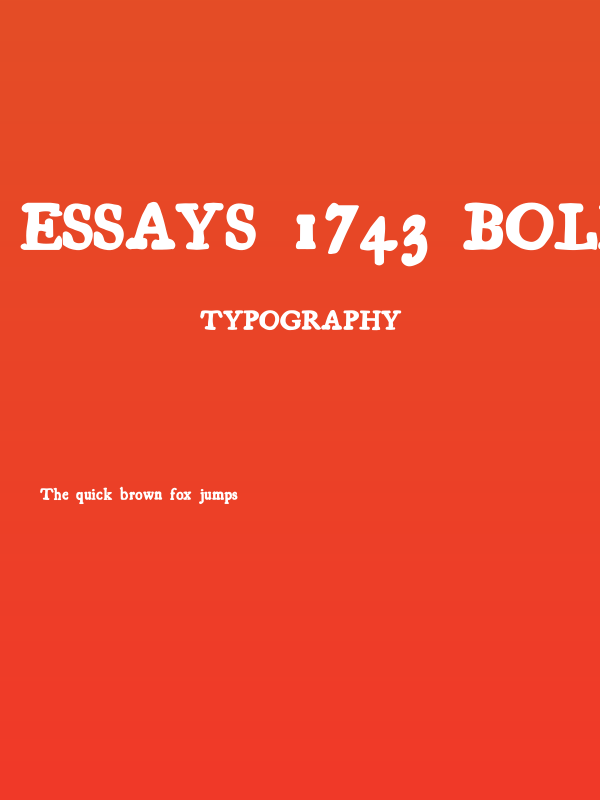 Essays 1743 Bold Poster