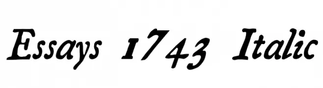 Essays 1743 Italic  baixar fontes gratis