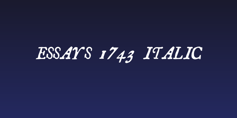 Essays 1743 Italic Social Header