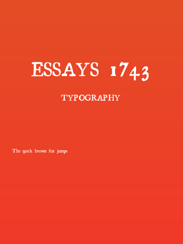 Essays 1743 Poster