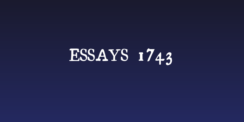 Essays 1743 Social Header