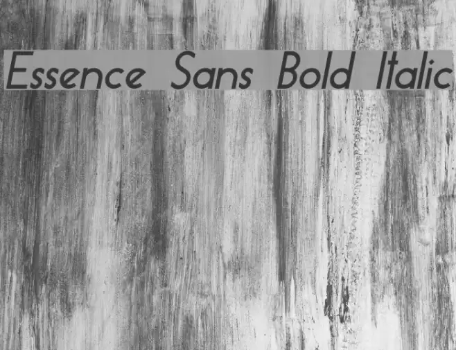 Essence Sans Bold Italic Font examples