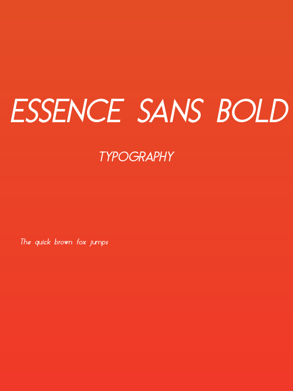 Essence Sans Bold Italic Poster