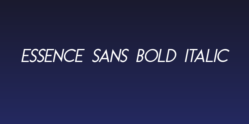 Essence Sans Bold Italic Social Header
