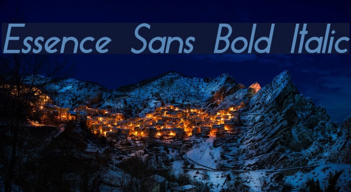 Essence Sans Bold Italic Example 2