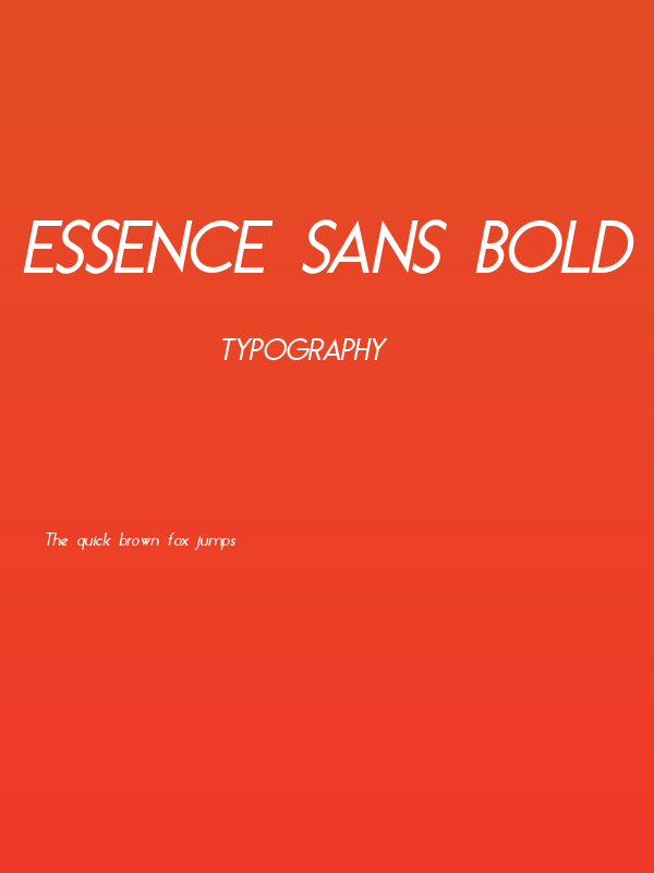 Essence Sans Bold Italic Poster