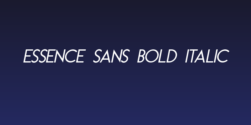 Essence Sans Bold Italic Social Header