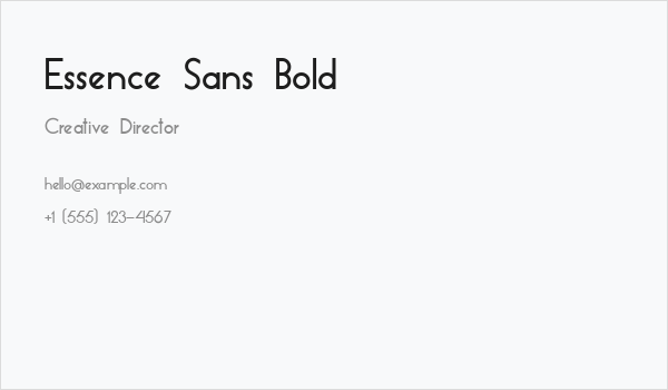 Essence Sans Bold Business Card