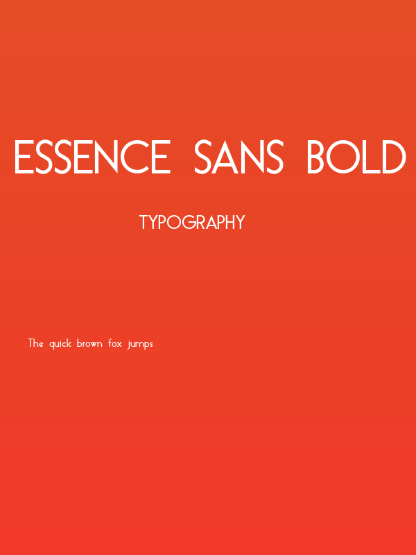 Essence Sans Bold Poster