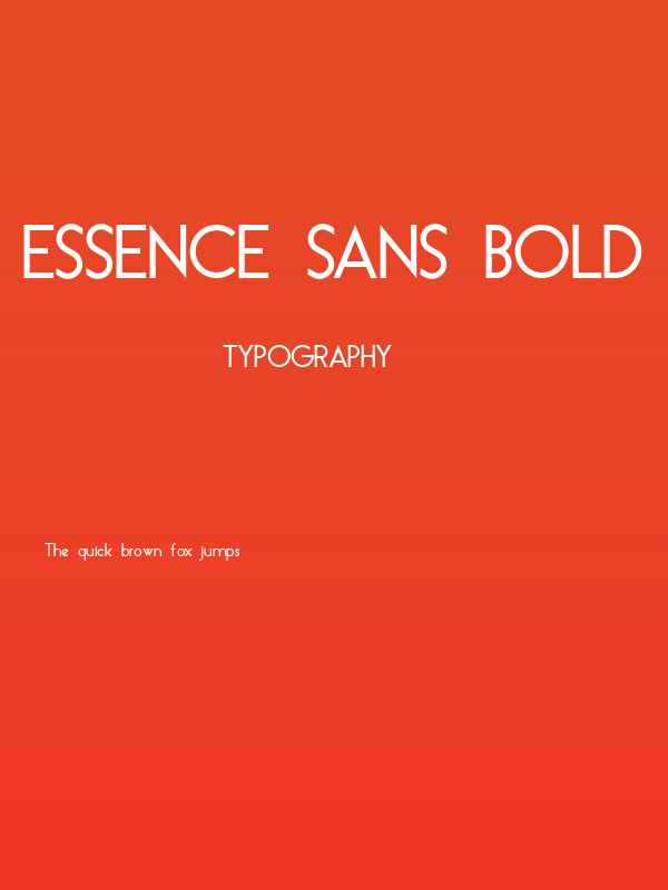 Essence Sans Bold Poster