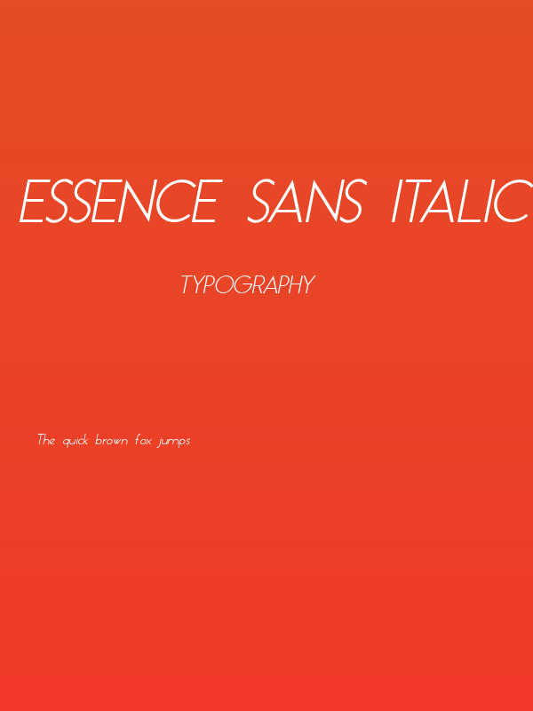 Essence Sans Italic Poster