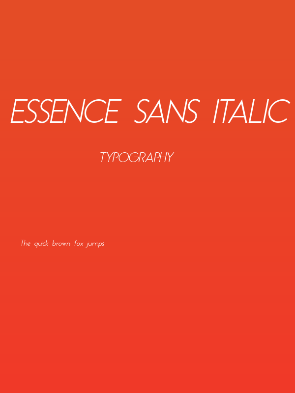 Essence Sans Italic Poster