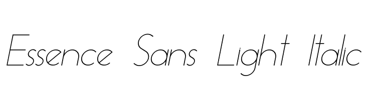 Essence Sans Light Italic Font