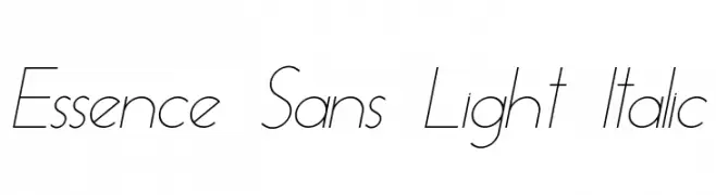 Essence Sans Light Italic  les polices de caractères gratuit tlcharger