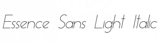 Essence Sans Light Italic  Frei Schriftart Herunterladen