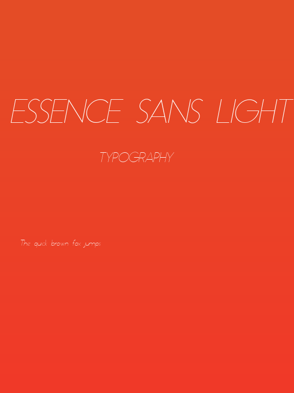 Essence Sans Light Italic Poster