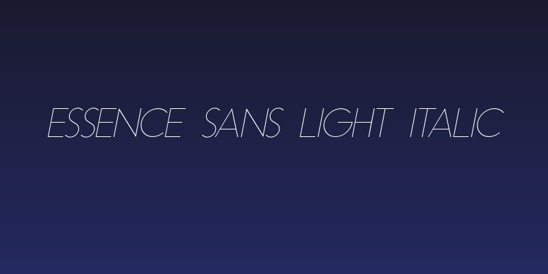 Essence Sans Light Italic Social Header