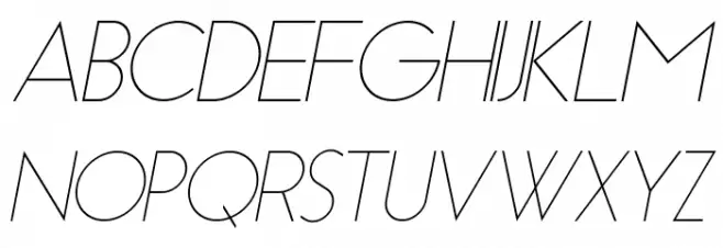 Essence Sans Light Italic フォント 大文字