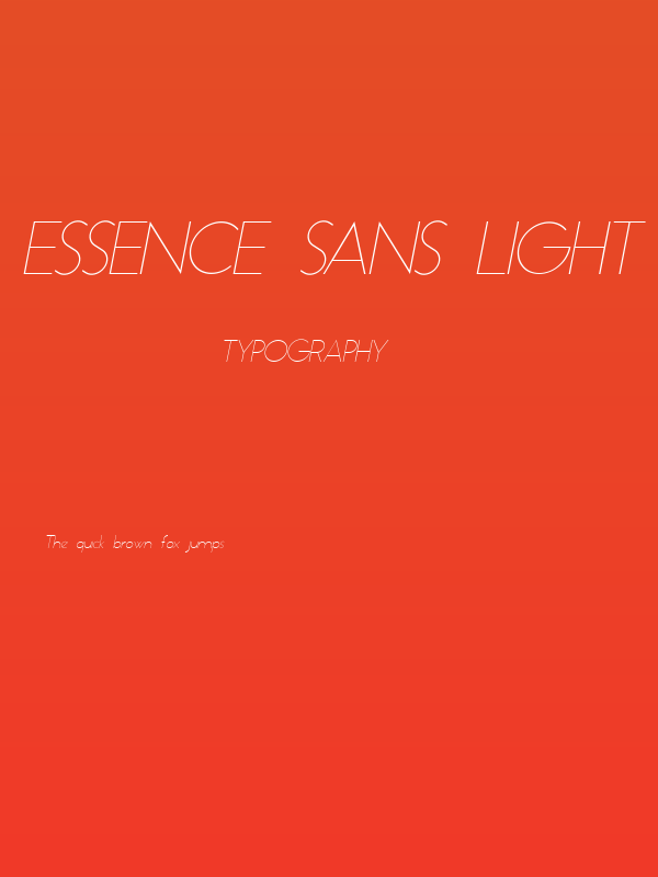 Essence Sans Light Italic Poster