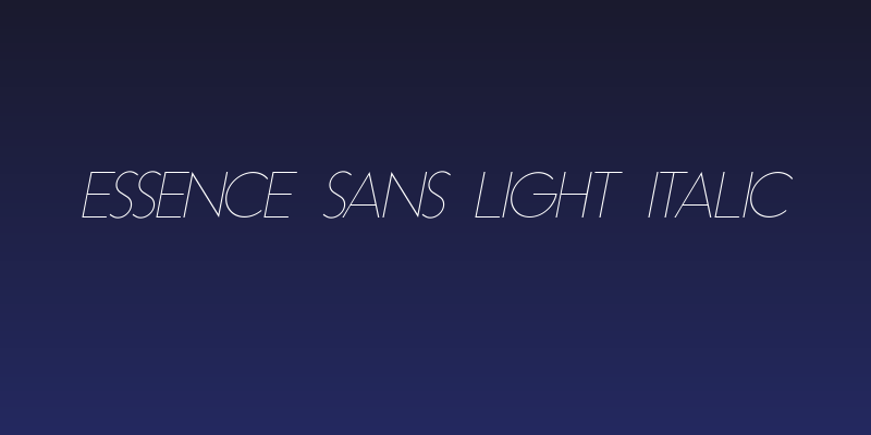 Essence Sans Light Italic Social Header