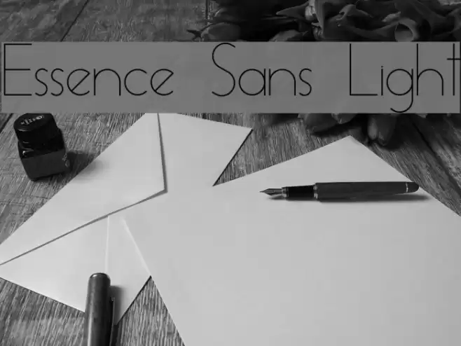 Essence Sans Light Font examples