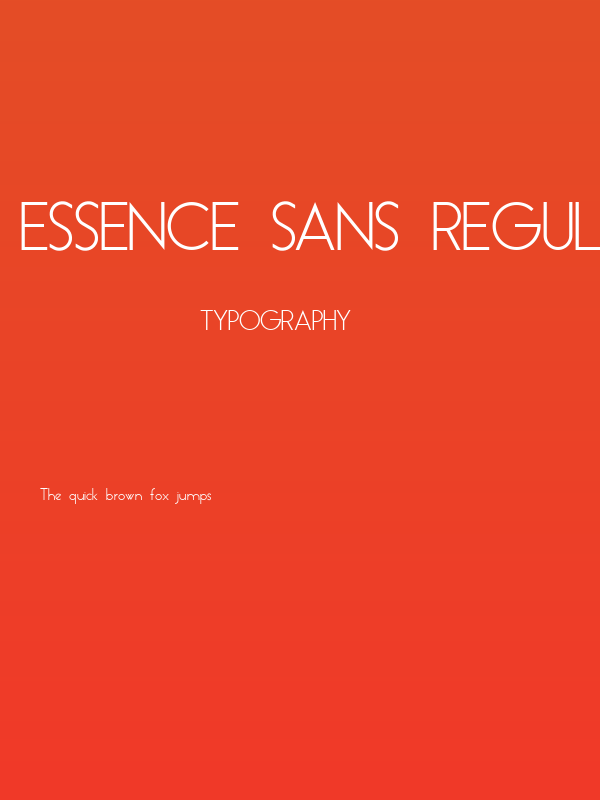 Essence Sans Regular Poster