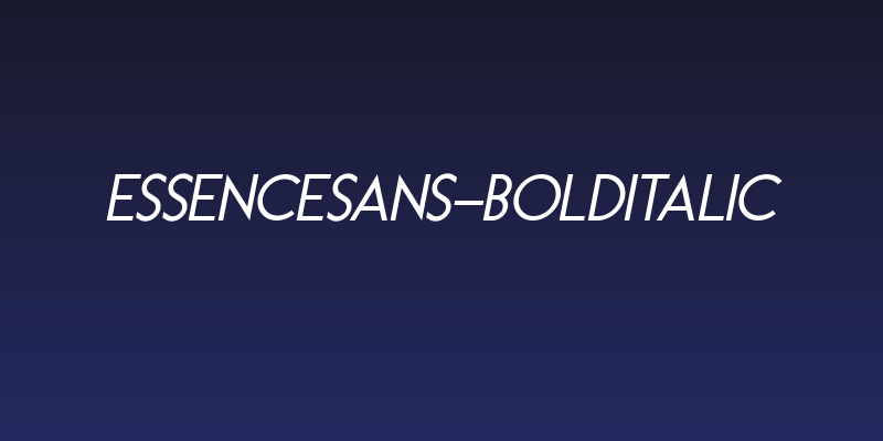 EssenceSans-BoldItalic Social Header