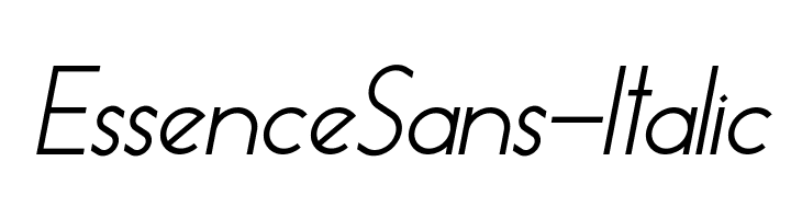 EssenceSans-Italic  Frei Schriftart Herunterladen