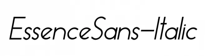EssenceSans-Italic  Frei Schriftart Herunterladen