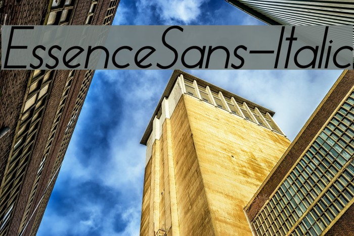 EssenceSans-Italic Font examples