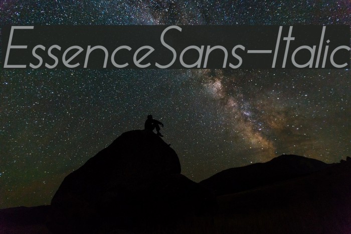 EssenceSans-Italic Font examples