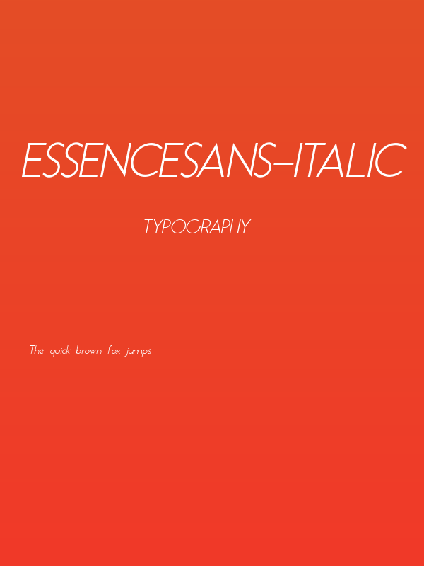 EssenceSans-Italic Poster
