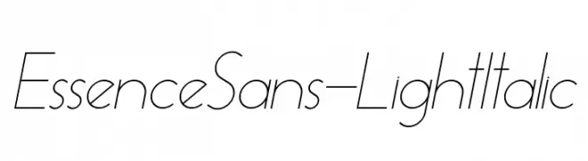 EssenceSans-LightItalic  Frei Schriftart Herunterladen