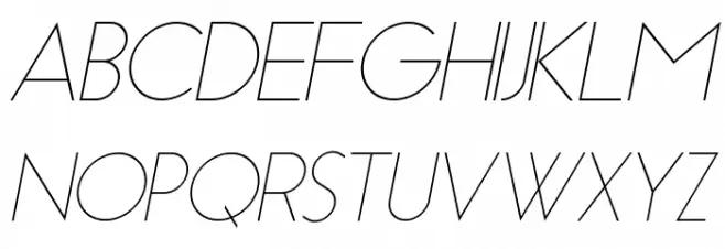 EssenceSans-LightItalic Caratteri MAIUSCOLE