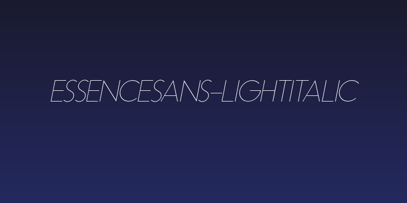 EssenceSans-LightItalic Social Header