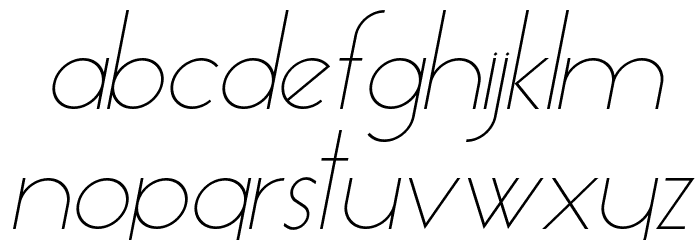 EssenceSans-LightItalic Font LOWERCASE